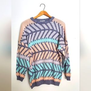 Vintage pastel knit sweater